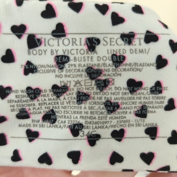 Victoria's Secret Lined Demi Bra 34C - Picture 3 of 6